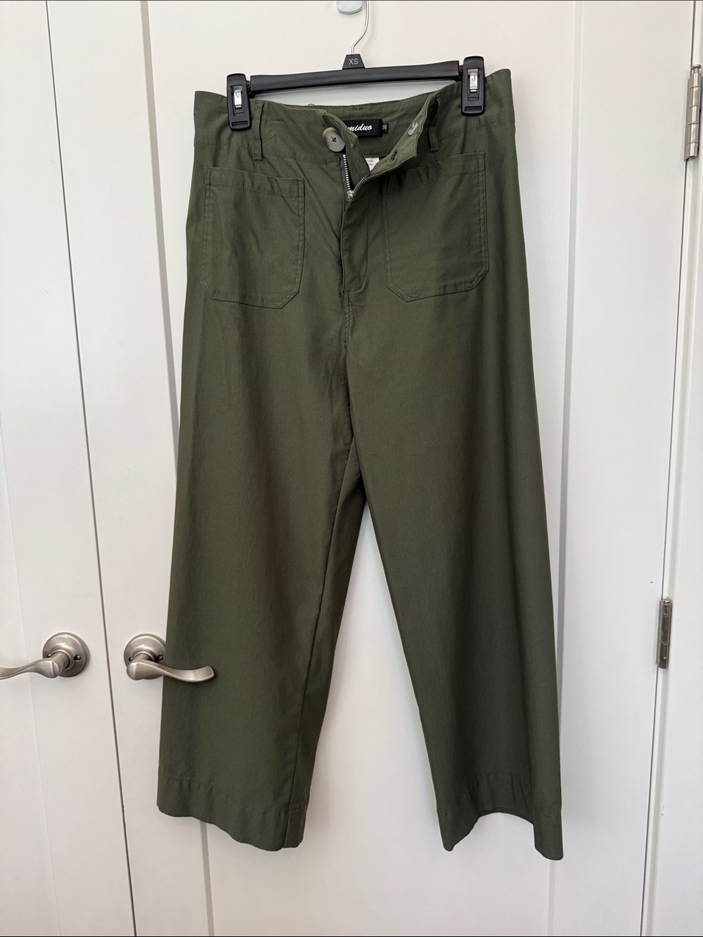 Women's Wide-Leg Casual Pants in Olive Green